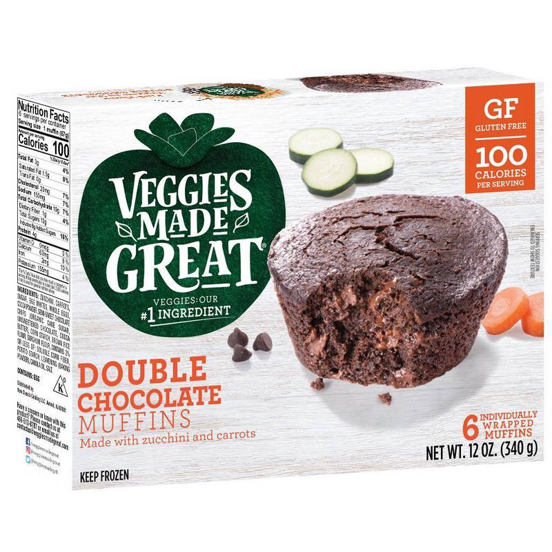 slide 1 of 6, Garden Lites Gluten Free Veggies Made Great Frozen Double Chocolate Muffins - 12oz/6ct, 6 ct; 12 oz
