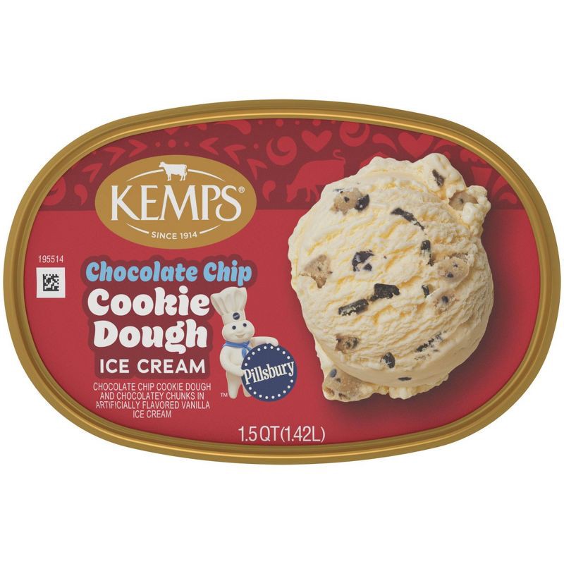 slide 7 of 8, Kemps Chocolate Chip Cookie Dough Ice Cream - 48 fl oz, 48 fl oz