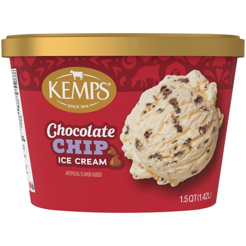 slide 2 of 8, Kemps Chocolate Chip Ice Cream - 48 fl oz, 48 fl oz