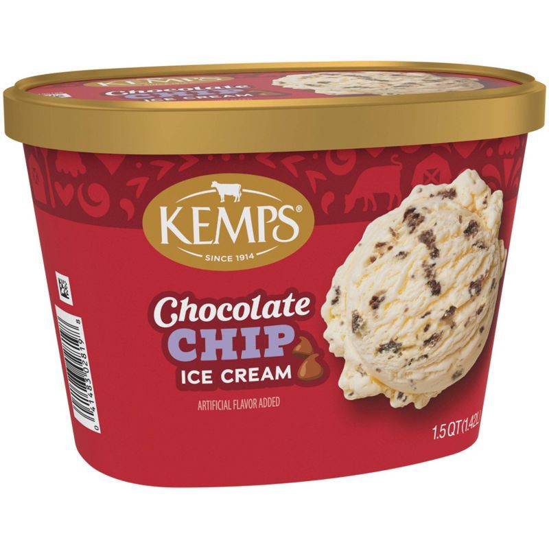 slide 3 of 8, Kemps Chocolate Chip Ice Cream - 48 fl oz, 48 fl oz