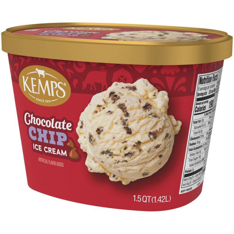 slide 4 of 8, Kemps Chocolate Chip Ice Cream - 48 fl oz, 48 fl oz