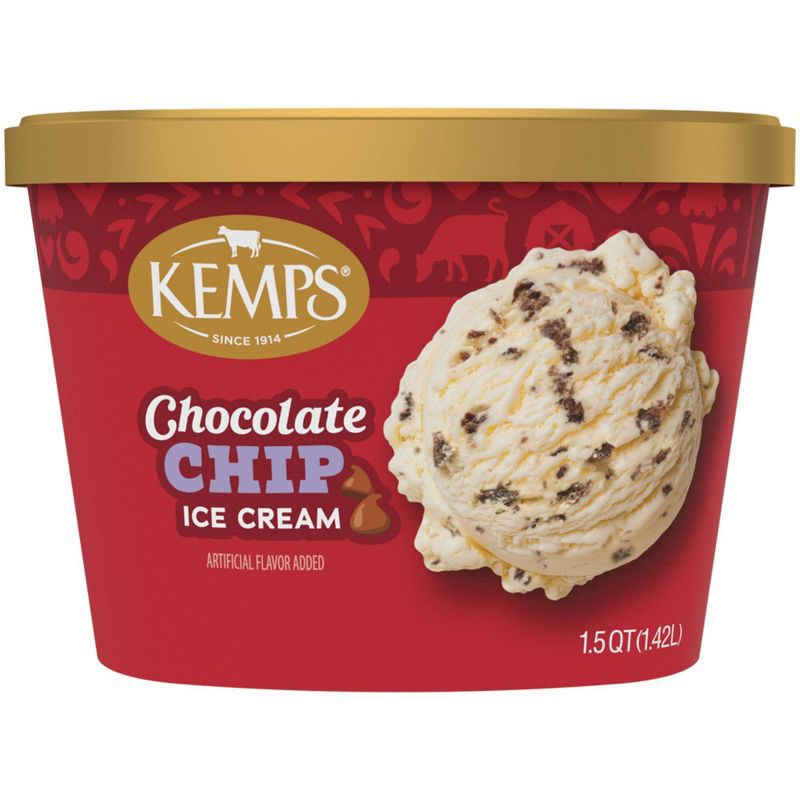 slide 1 of 8, Kemps Chocolate Chip Ice Cream - 48 fl oz, 48 fl oz