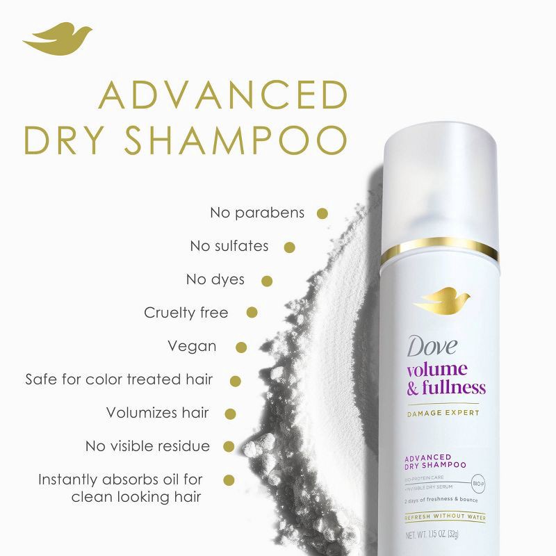 slide 7 of 11, Dove Beauty Volume and Fullness Dry Shampoo - Travel Size - 1.15oz, 1.15 oz