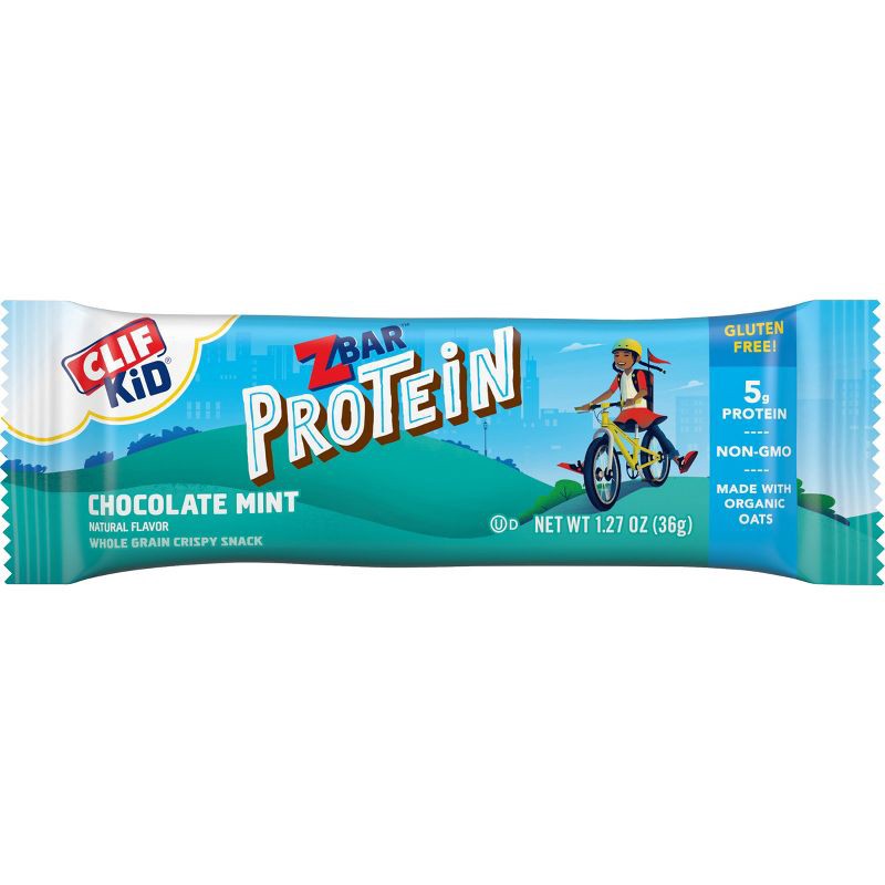 slide 3 of 4, CLIF ZBAR CLIF Kid ZBAR Protein Chocolate Mint Snack Bars - 10ct, 12.7 oz
