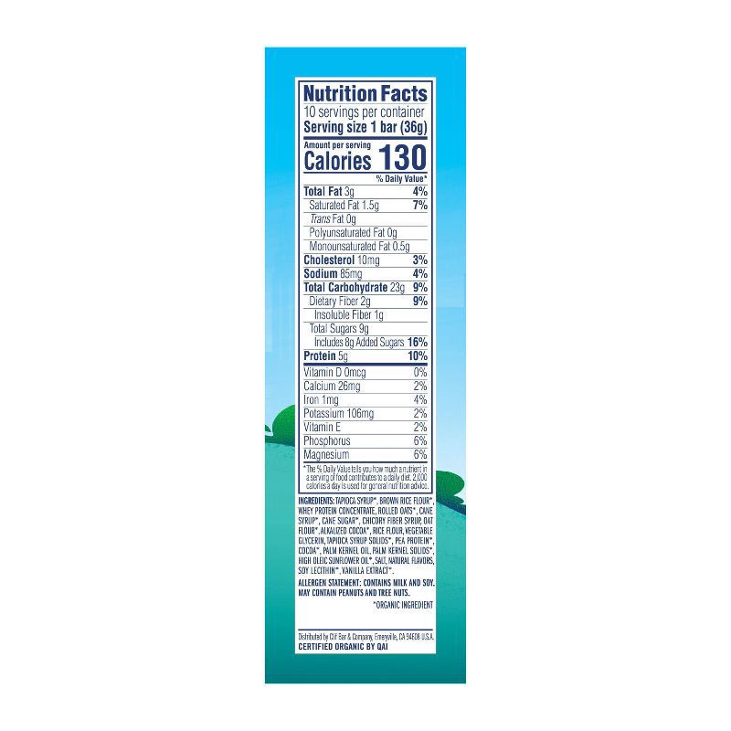 slide 4 of 8, CLIF Kid ZBAR Protein Chocolate Mint Snack Bars - 10ct, 10 ct