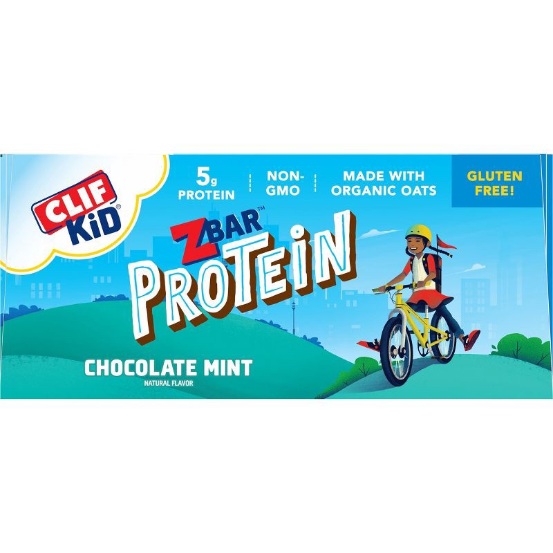 slide 6 of 8, CLIF Kid ZBAR Protein Chocolate Mint Snack Bars - 10ct, 10 ct