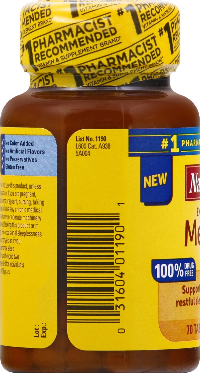 slide 6 of 12, Nature Made Melatonin 10mg Maximum Strength Tablets, 100% Drug Free Sleep Aid for Adults, 70 Count, 70 Day Supply, 70 ct