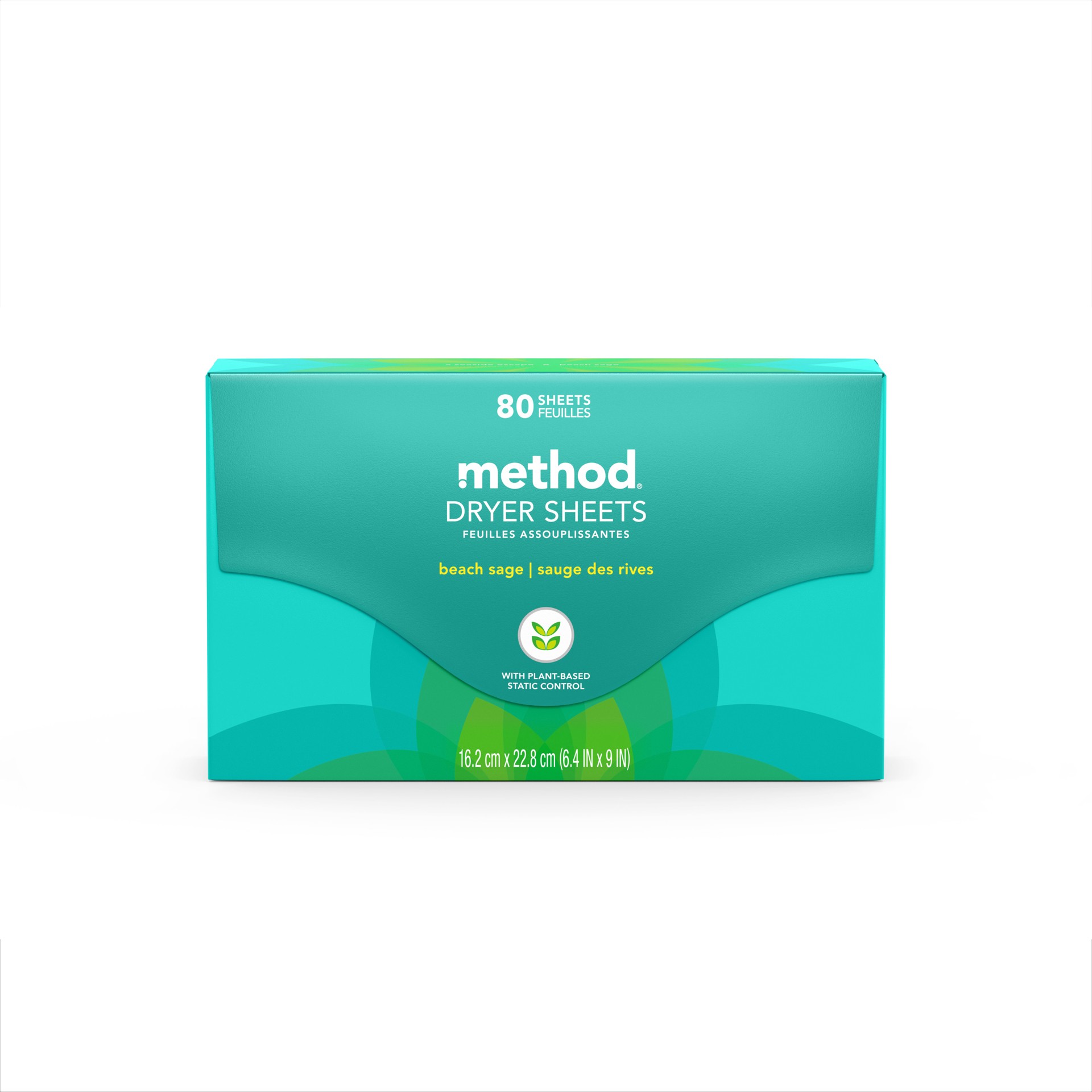 slide 4 of 9, method Dryer Sheets, Beach Sage, 80 Sheets, 80 ct