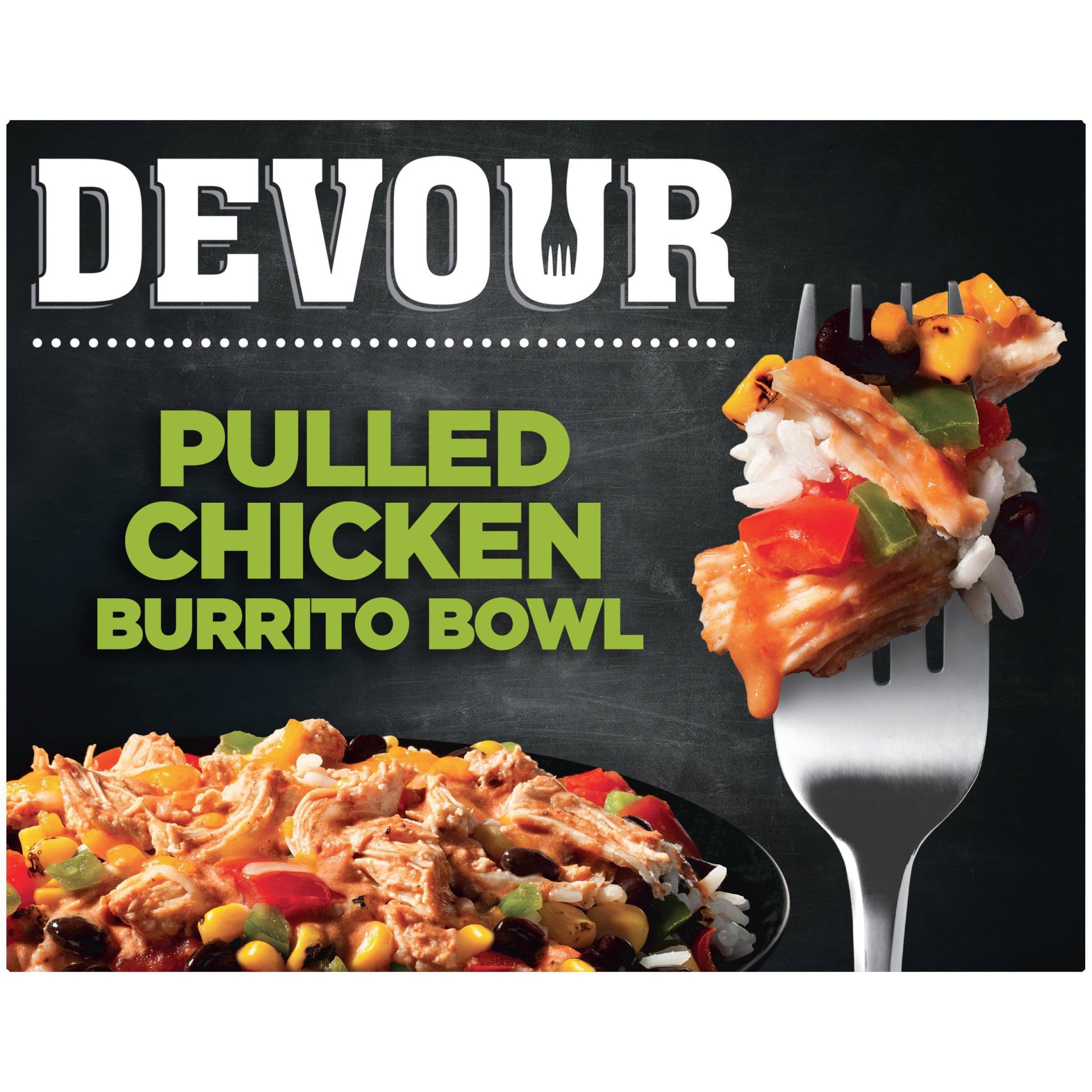 slide 1 of 8, Devour Frozen Pulled Chicken Burrito Bowl - 12oz, 12 oz
