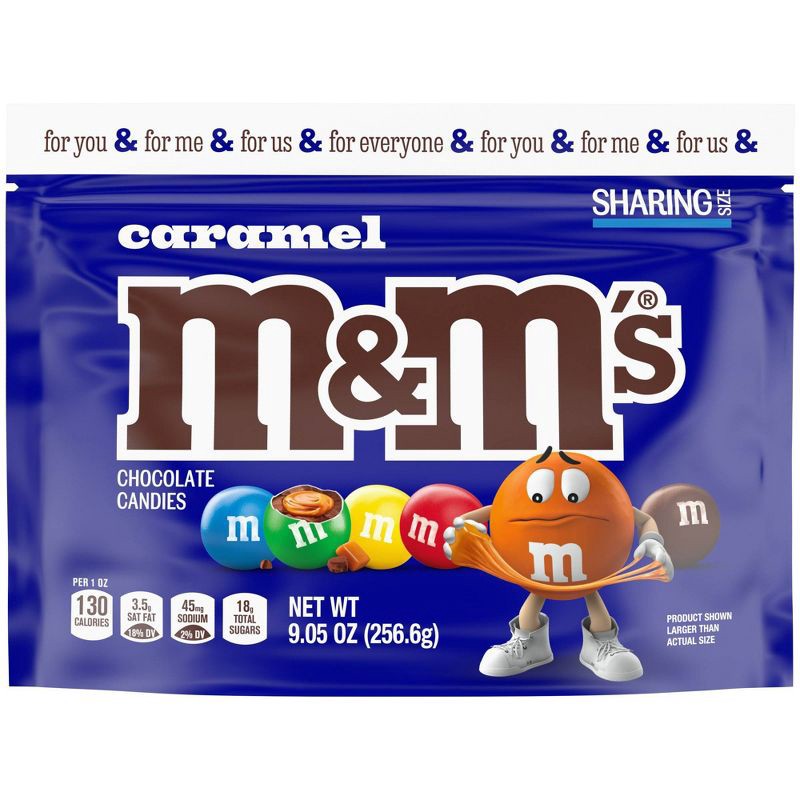 slide 2 of 9, M&M's Sharing Size Caramel Chocolate Candy - Sharing Size - 9.05oz, 9.05 oz