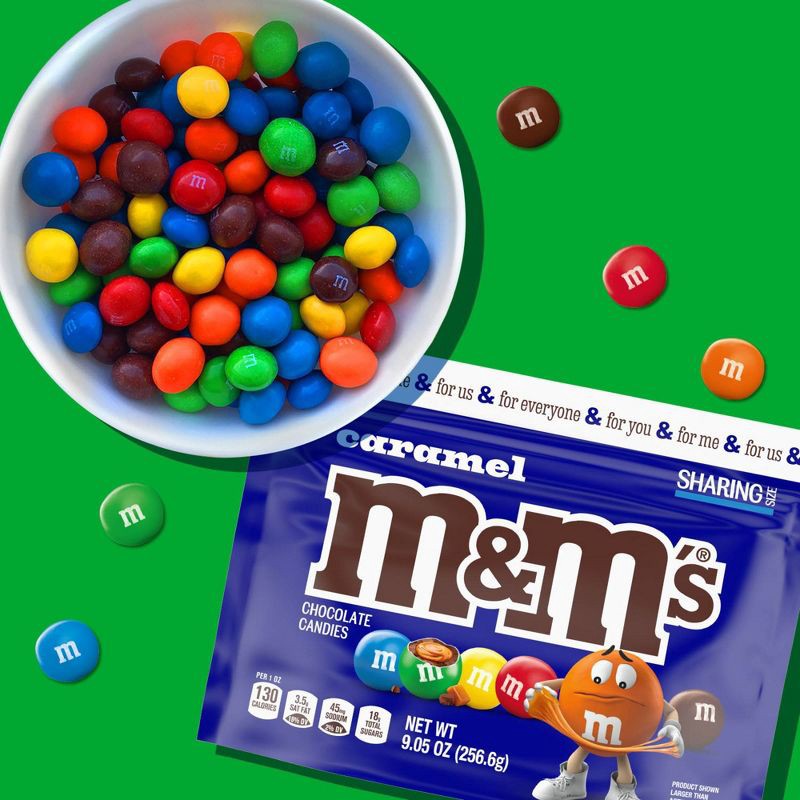 slide 5 of 9, M&M's Sharing Size Caramel Chocolate Candy - Sharing Size - 9.05oz, 9.05 oz