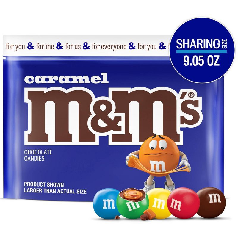 slide 1 of 9, M&M's Sharing Size Caramel Chocolate Candy - Sharing Size - 9.05oz, 9.05 oz