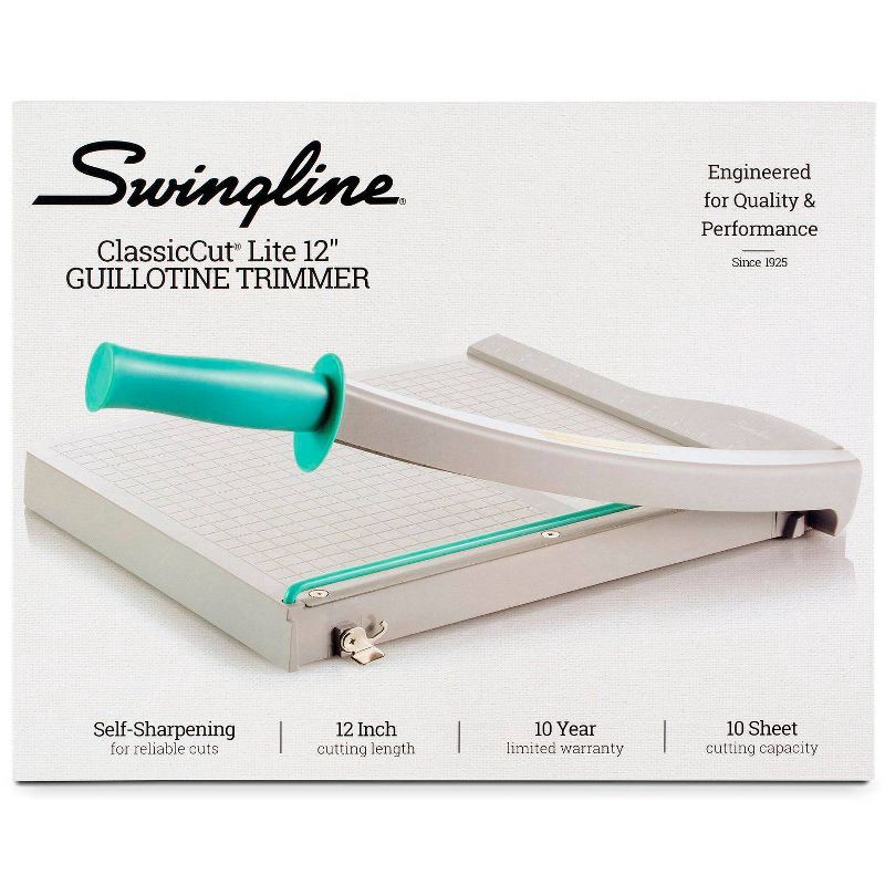 slide 1 of 5, Swingline Guillotine Paper Trimmer - Gray/Teal, 1 ct