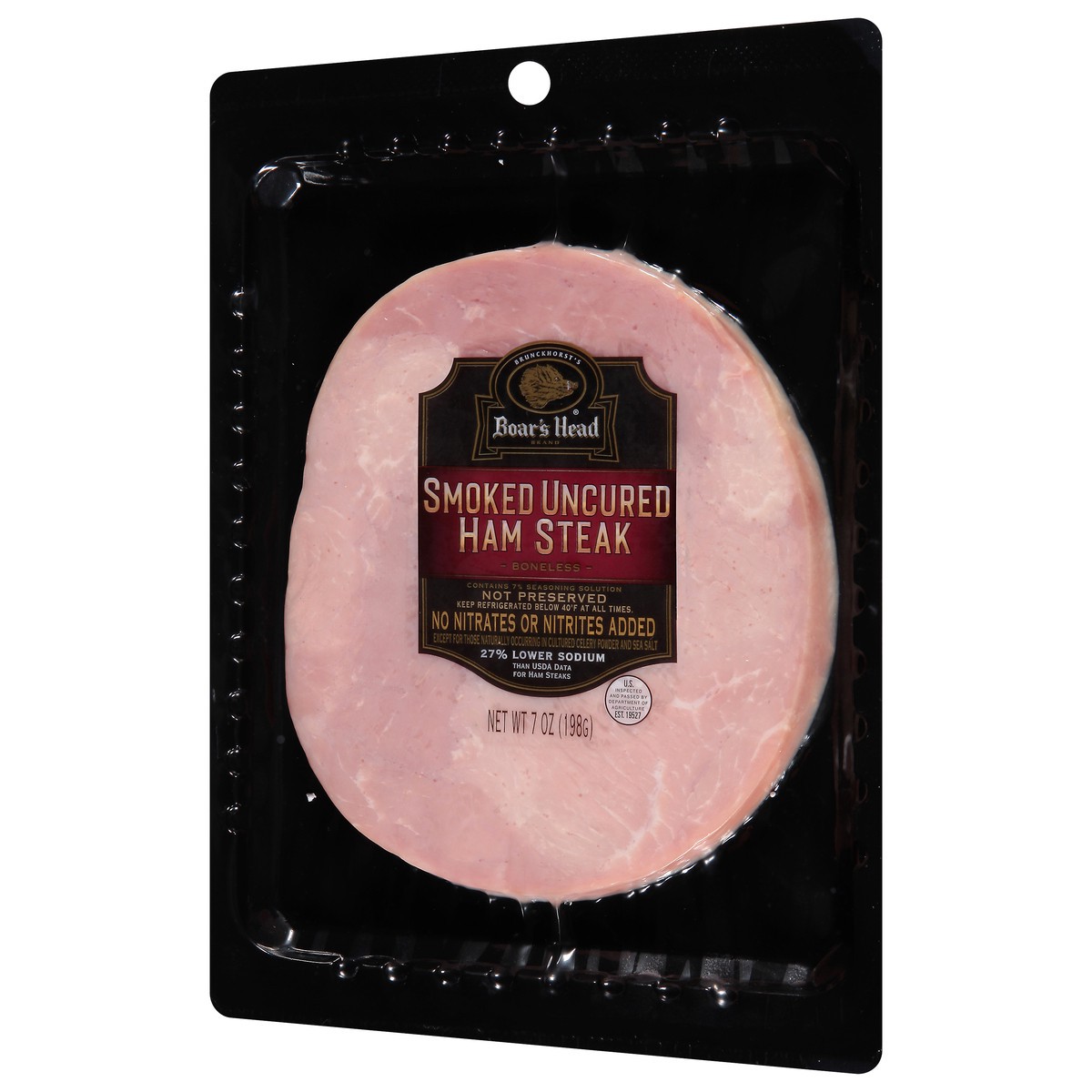 slide 2 of 9, Boar's Head Smoked Uncured Ham Steak, 7 oz