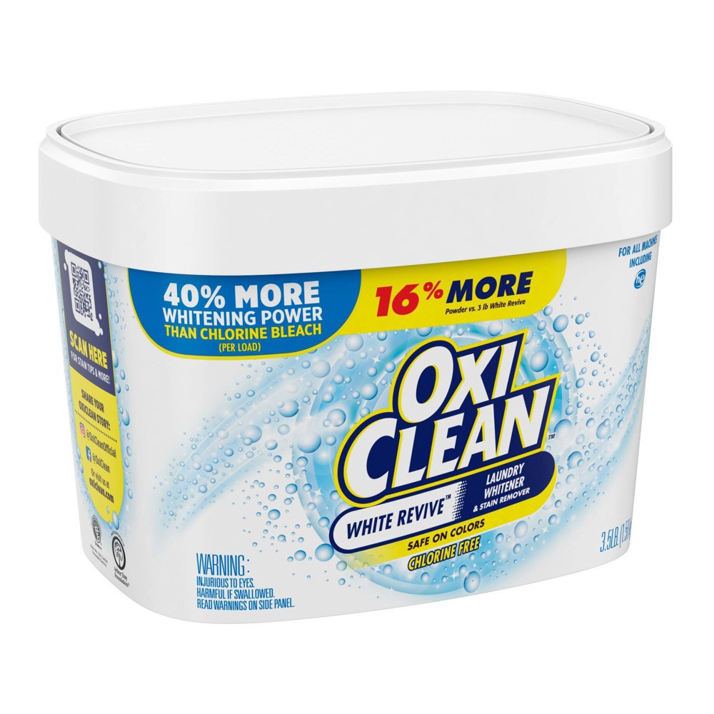 slide 2 of 6, OxiClean White Revive Laundry Whitener + Stain Remover Powder - 3.5lbs, 3.5 lb