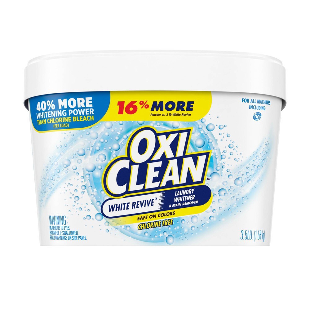 slide 1 of 6, OxiClean White Revive Laundry Whitener + Stain Remover Powder - 3.5lbs, 3.5 lb