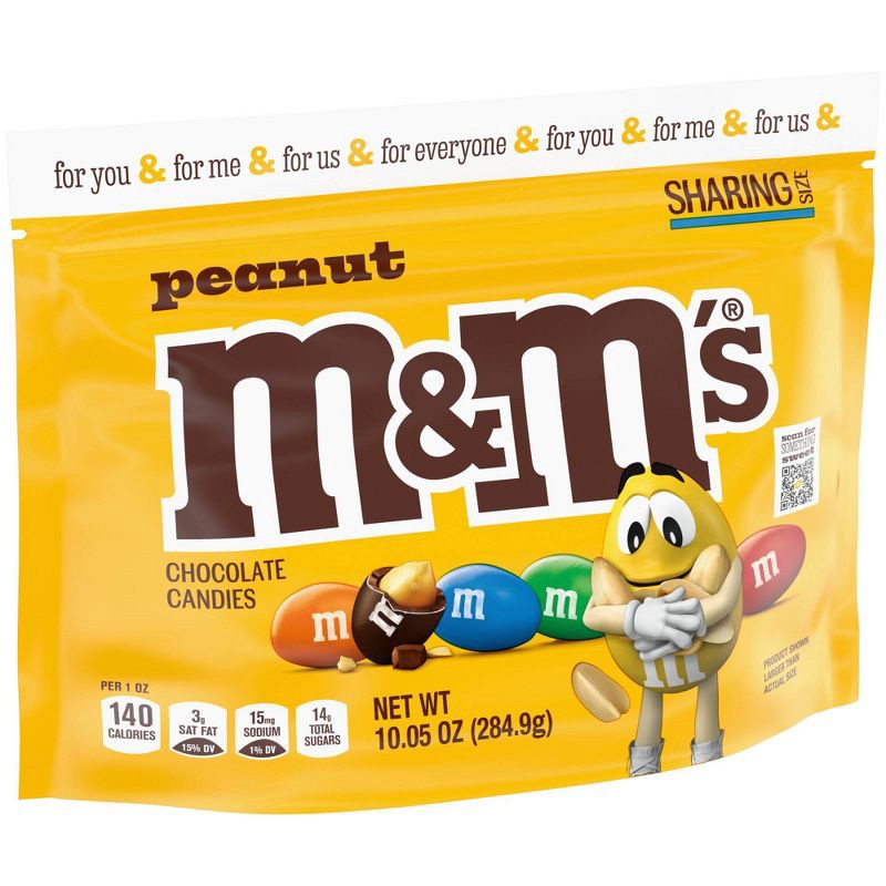 slide 2 of 8, M&M's Peanut Chocolate Candy - Sharing Size - 10.05oz, 10.05 oz