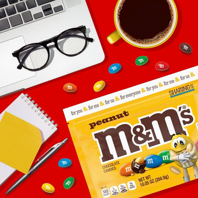 slide 6 of 8, M&M's Peanut Chocolate Candy - Sharing Size - 10.05oz, 10.05 oz