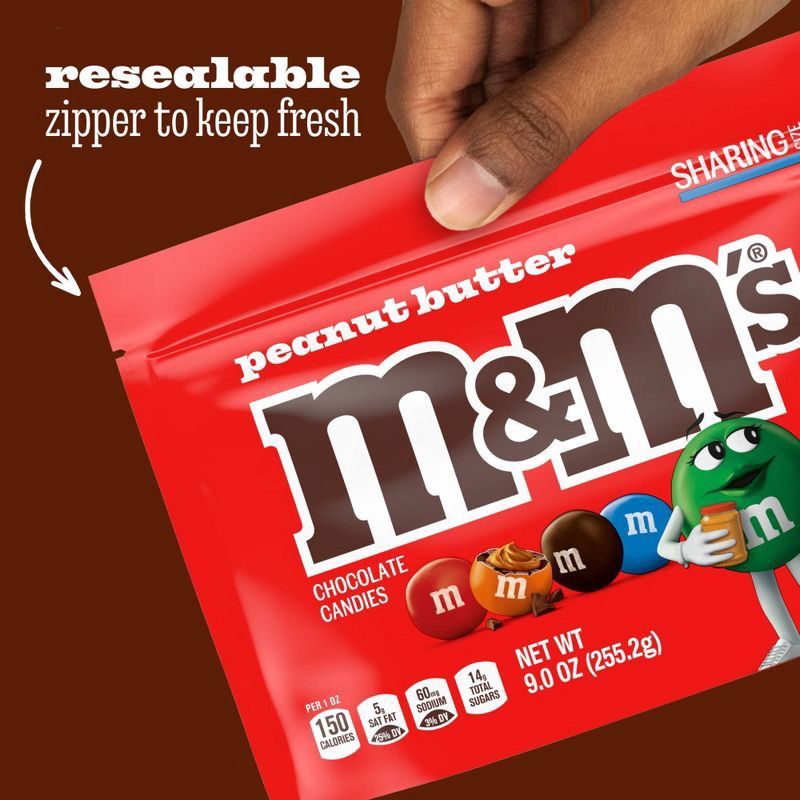 slide 5 of 12, M&M's Peanut Butter Chocolate Candy - Sharing Size - 9oz, 9 oz
