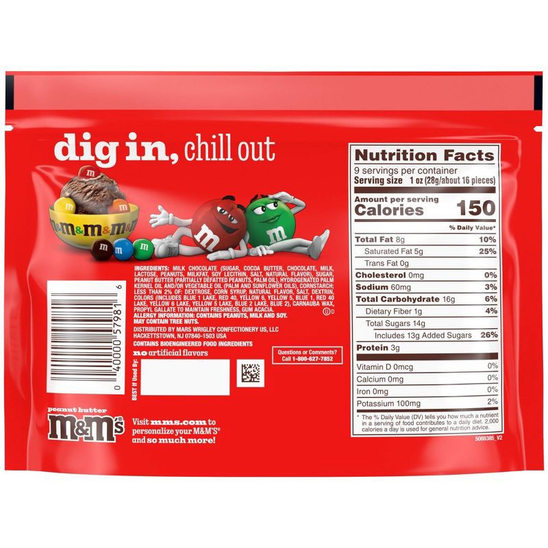 slide 10 of 12, M&M's Peanut Butter Chocolate Candy - Sharing Size - 9oz, 9 oz