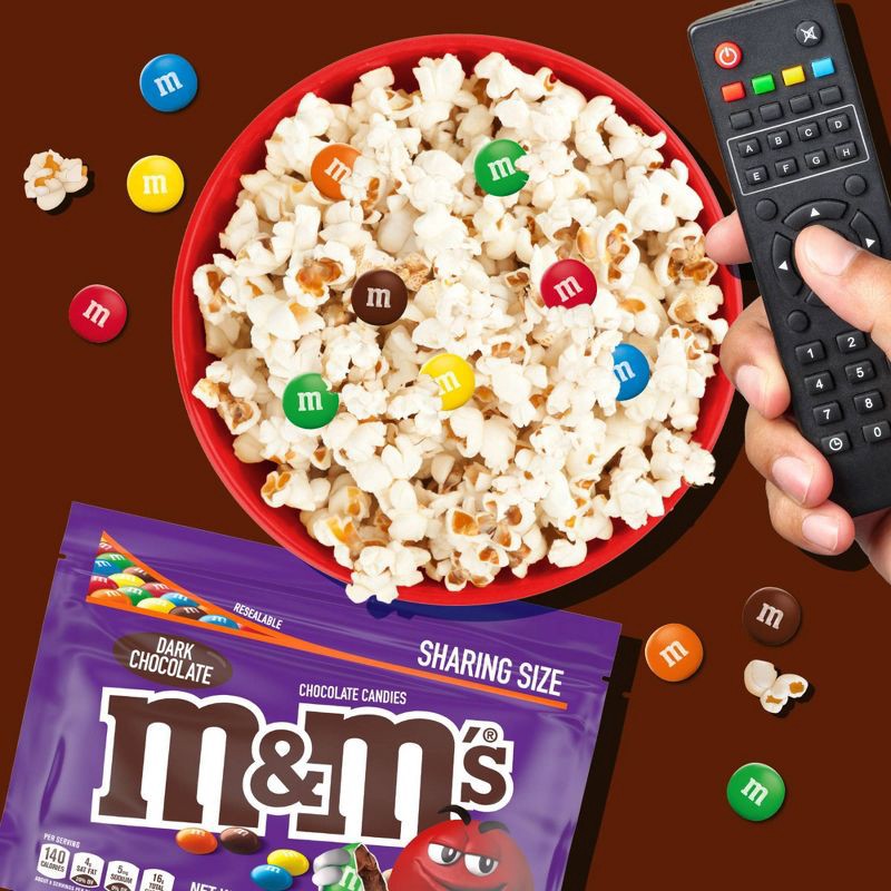 slide 7 of 13, M&M's Dark Chocolate Sharing Size Chocolate Candies Pouch - 9.4oz, 9.4 oz