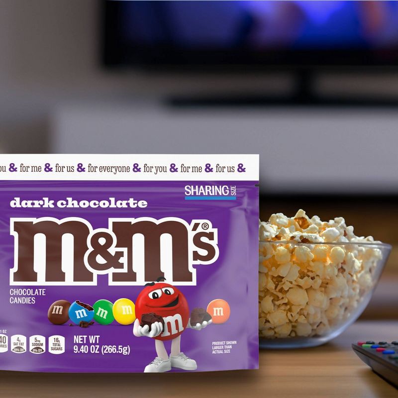 slide 10 of 12, M&M's Dark Chocolate Sharing Size Chocolate Candies Pouch - 9.4oz, 9.4 oz