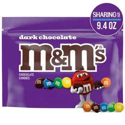 M&M's Dark Chocolate Sharing Size Chocolate Candies Pouch - 9.4oz