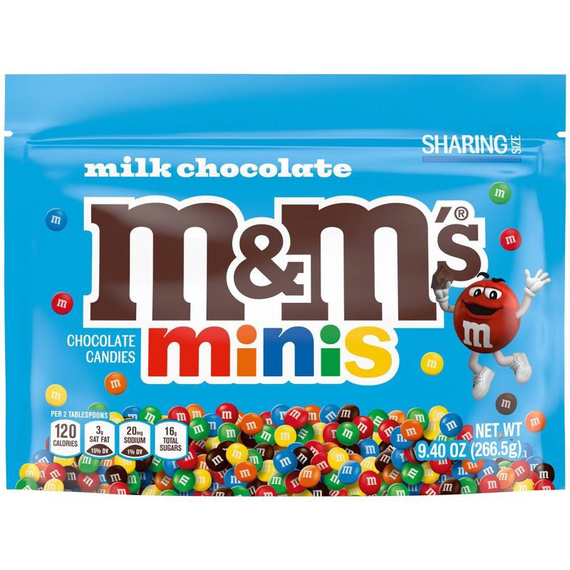 slide 2 of 9, M&M's Milk Chocolate Minis Sharing Size Candy - 9.4oz, 9.4 oz