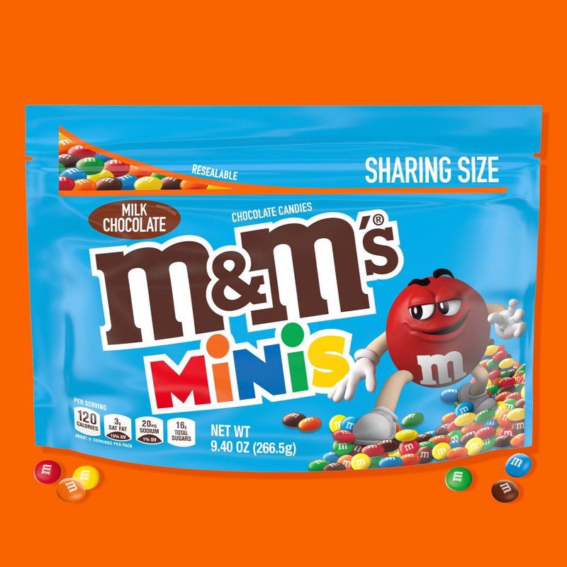 slide 2 of 9, M&M's Milk Chocolate Minis Sharing Size Candy - 9.4oz, 9.4 oz
