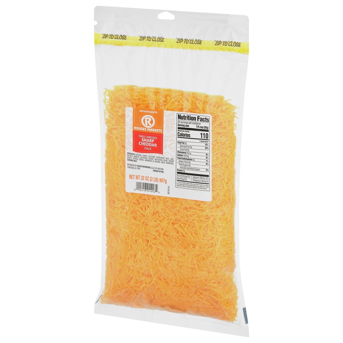 slide 13 of 14, Rouses Markets Sharp Cheddar Finely Shredded Cheese 32 oz, 32 oz