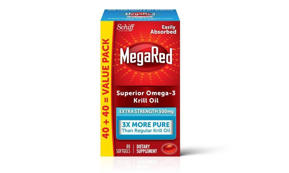 slide 2 of 9, MegaRed Omega-3 Krill Oil Extra Strength Dietary Supplement Softgels, 80 ct