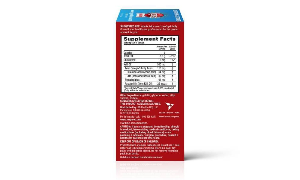 slide 9 of 9, MegaRed Omega-3 Krill Oil Extra Strength Dietary Supplement Softgels, 80 ct