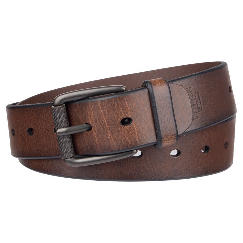 slide 1 of 1, DENIZEN from Levi's DENIZEN® from Levi's® Men's Roller Buckle Casual Leather Belt - Brown M, 1 ct