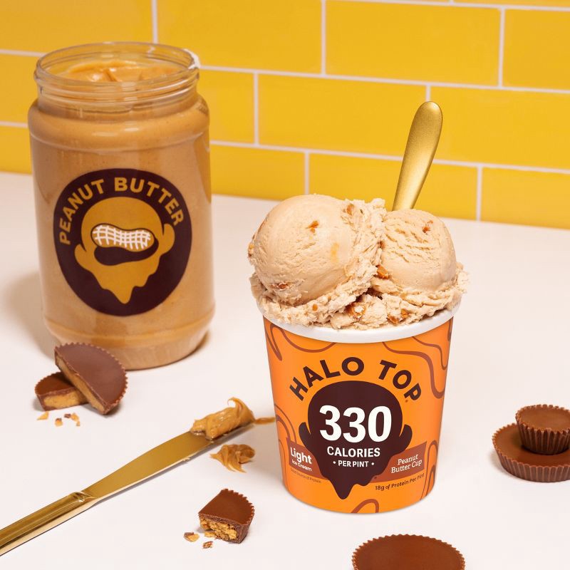 slide 4 of 6, Halo Top Peanut Butter Cup Ice Cream - 16oz, 16 oz