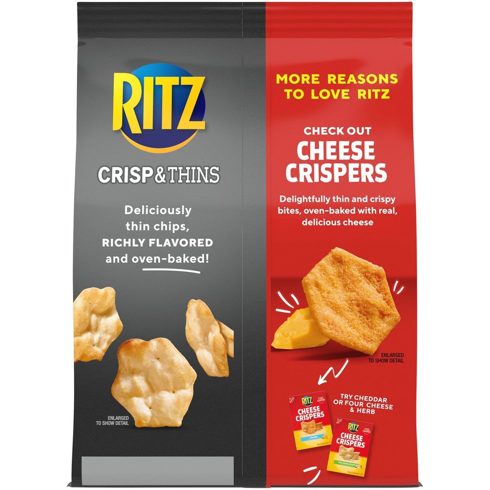 slide 11 of 13, Ritz Crisp & Thins Cream Cheese & Onion Potato And Wheat Chips - 7.1oz, 7.1 oz