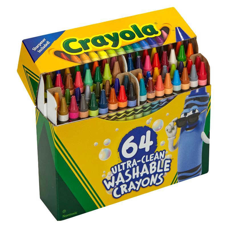 slide 2 of 5, Crayola 64ct Ultra Clean Washable Crayons, 64 ct