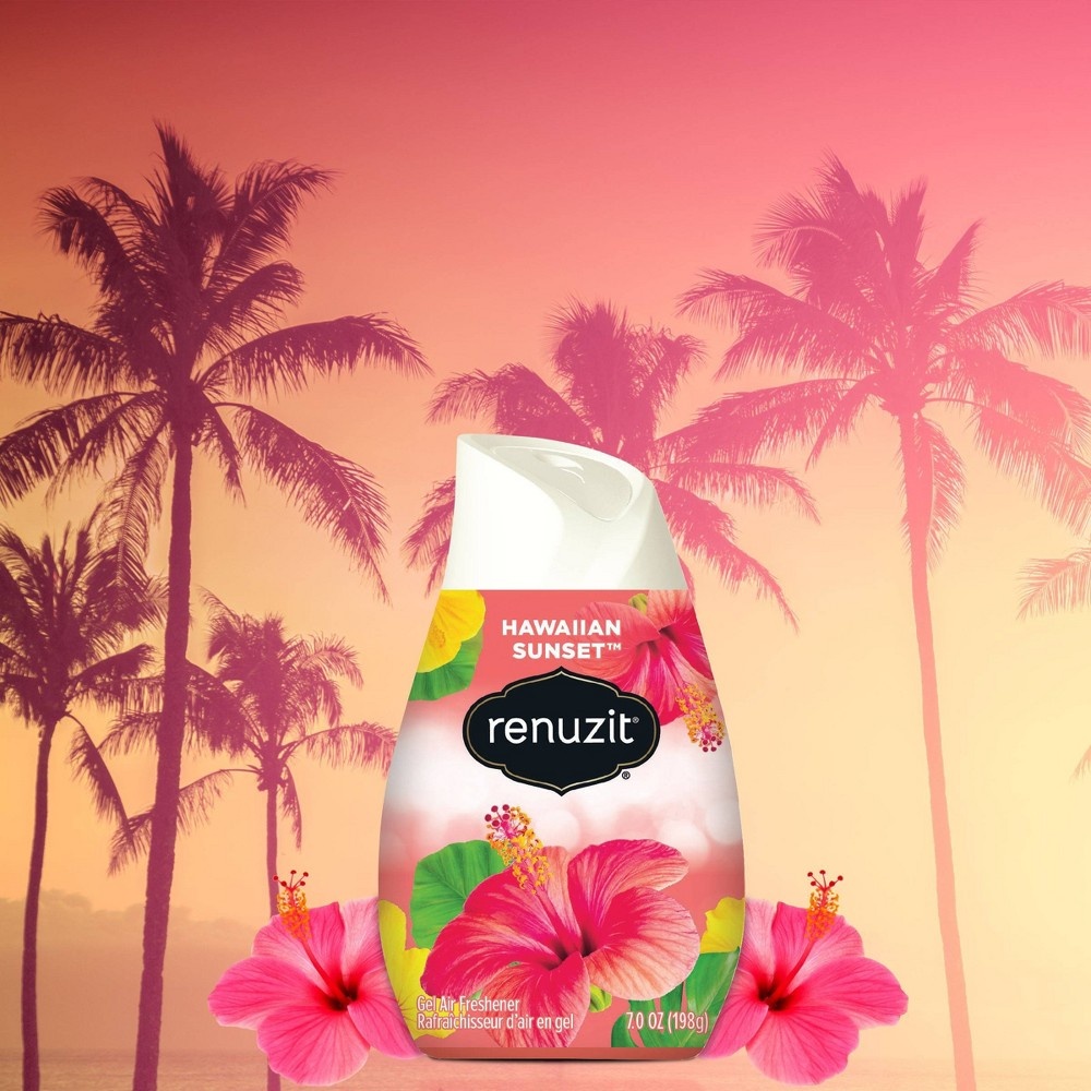 slide 3 of 7, Renuzit Gel Air Freshener - Hawaiian Sunset, 7 oz, 3 ct