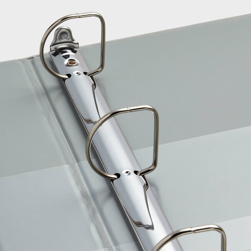 slide 3 of 3, 1.5" 3 Ring Binder Clear View Gray - up&up™: D Rings, 375 Sheet Capacity, 4 Internal Pockets, Polypropylene, 375 sheets