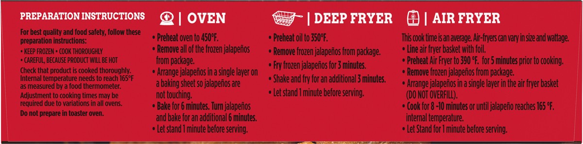 slide 8 of 9, T.G.I. Fridays TGI Fridays Frozen Appetizers Cheddar Cheese Stuffed Jalapeno Poppers, 8 oz. Box, 8 oz