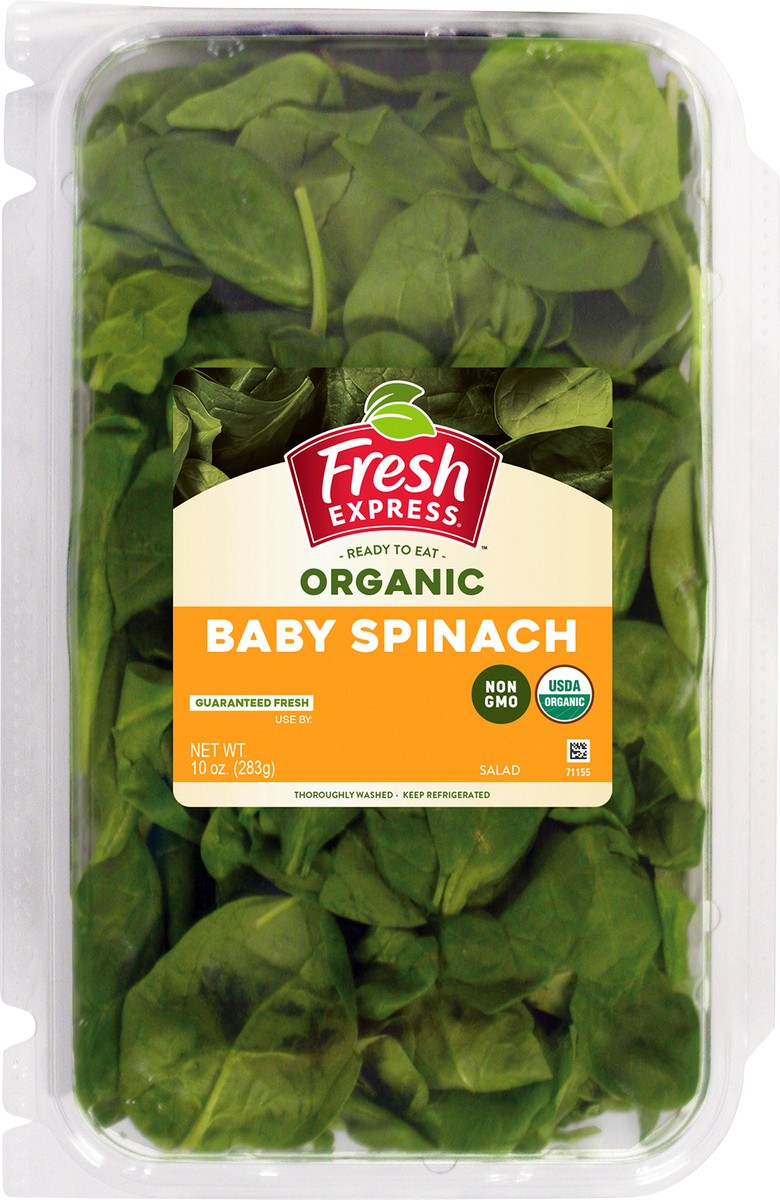 slide 3 of 9, Fresh Express Organic Baby Spinach, 10oz, 10 oz