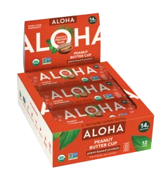 Aloha Peanut Butter Cup Protein Bars, 12 ct
