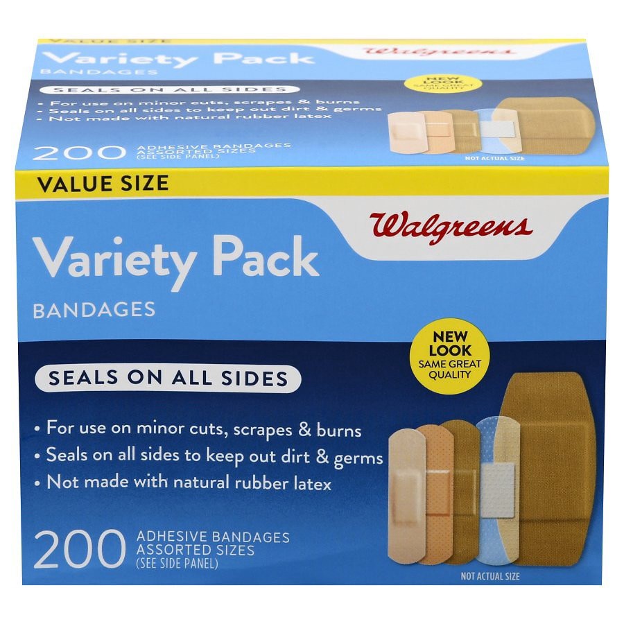 slide 1 of 5, Walgreens Bandages Variety Pack, 200 ct