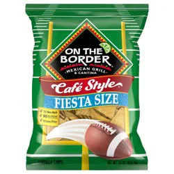 On The Border 15 oz On The Border Café Style Fiesta Size Tortilla Chips