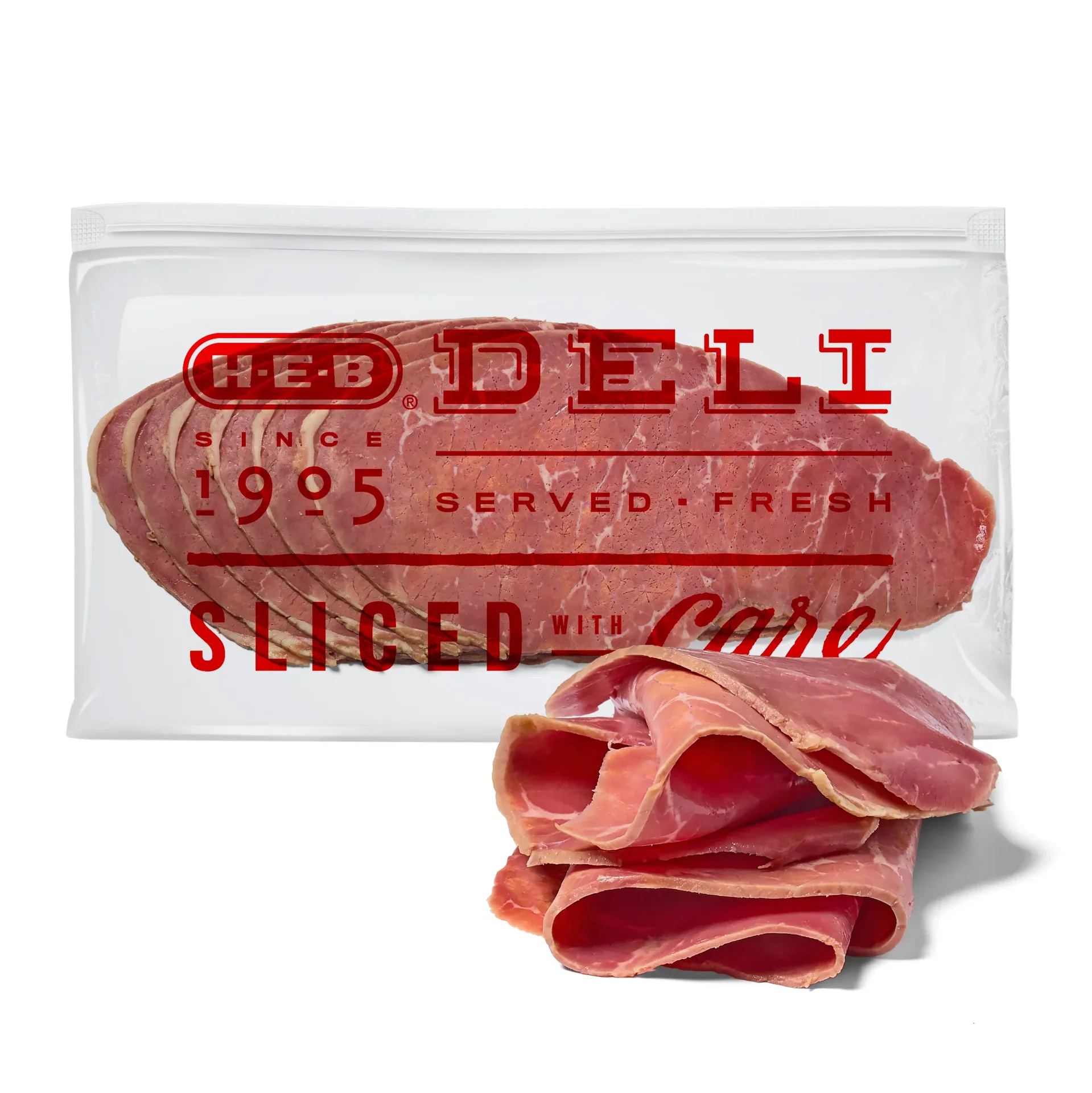 slide 1 of 1, H-E-B Deli Uncured Corned Beef, Sandwich Sliced, per lb