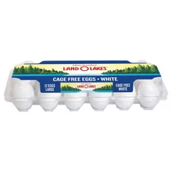 Land O'Lakes Large White Cage Free Eggs, 12 Count