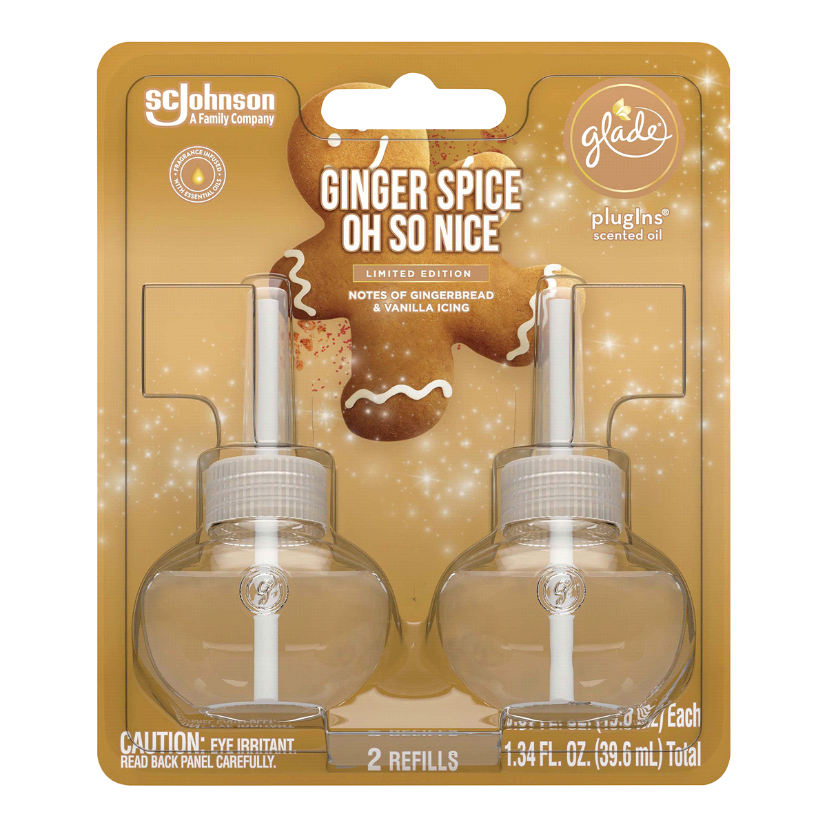 slide 1 of 1, Glade PlugIns Refills Ginger Spice Oh So Nice, 2 ct