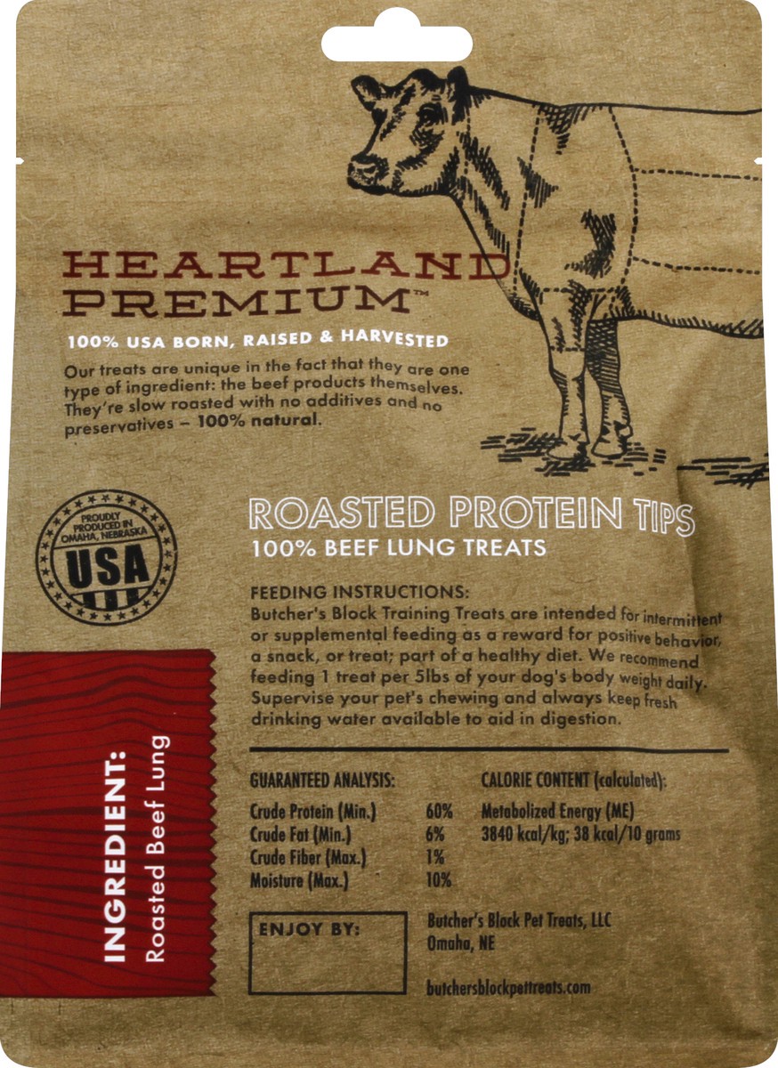 slide 6 of 6, Heartland Roasted Protein Tips Lung, 5 oz