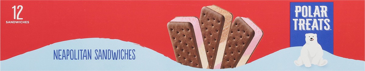 slide 9 of 9, Polar Treats Neapolitan Ice Cream Sandwiches 12 - 3.5 fl oz ea, 12 ct