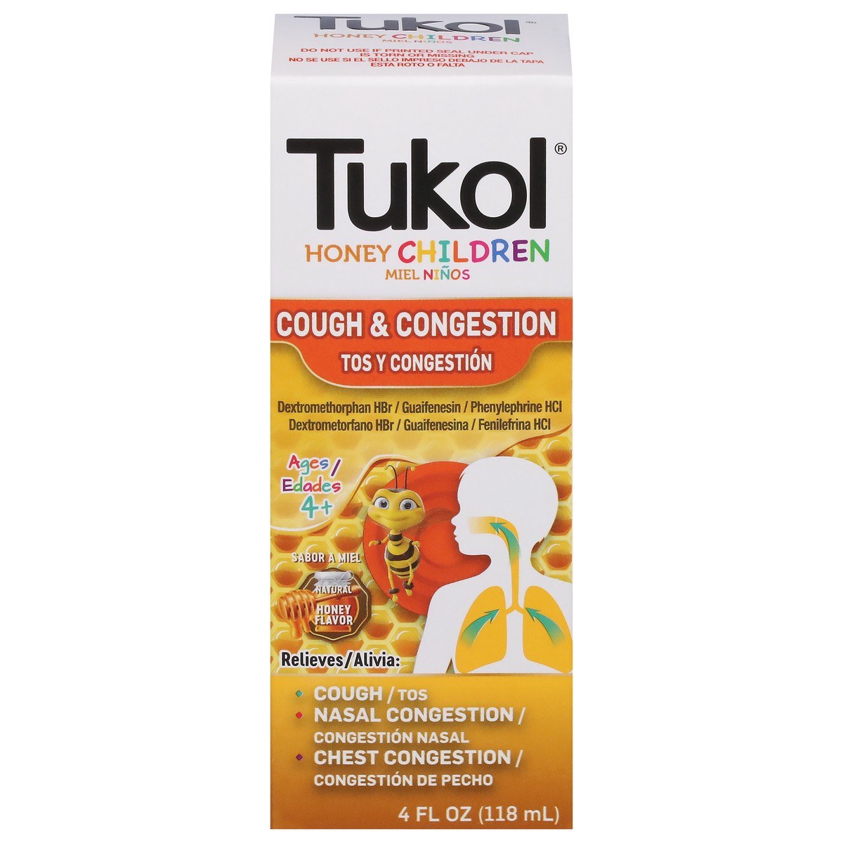 slide 1 of 9, Tukol Honey Children Cough & Congestion Syrup, 4 oz