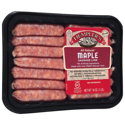 slide 1 of 1, Hempler's Maple Sausage Links, 16 oz
